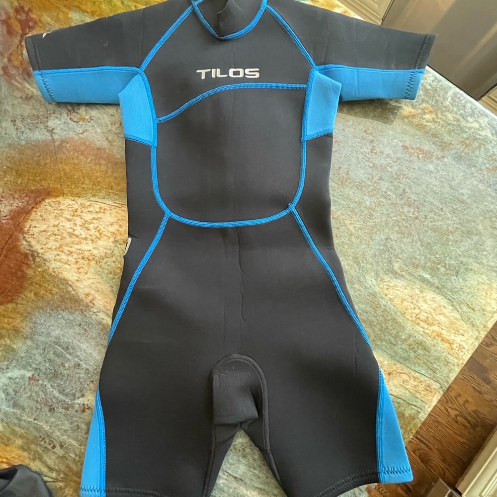 Black and Blue Tilos Neoprene Wetsuit